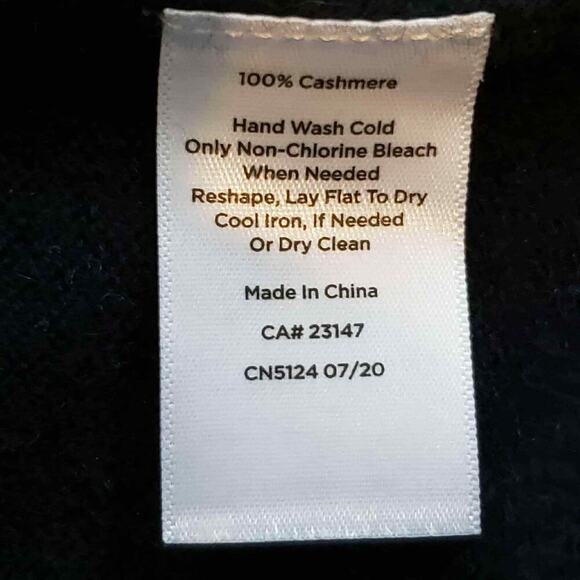 Talbots Sweater Womens Size Large L Black Cashmere Knit Cowl Neck Oversized - Picture 6 of 8